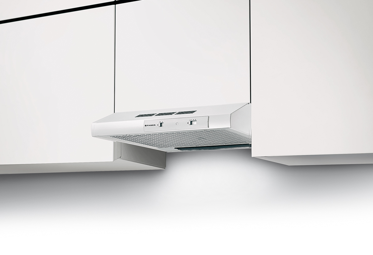 Απεικονίζεται ο απορροφητήρας εγκατεστημένος.